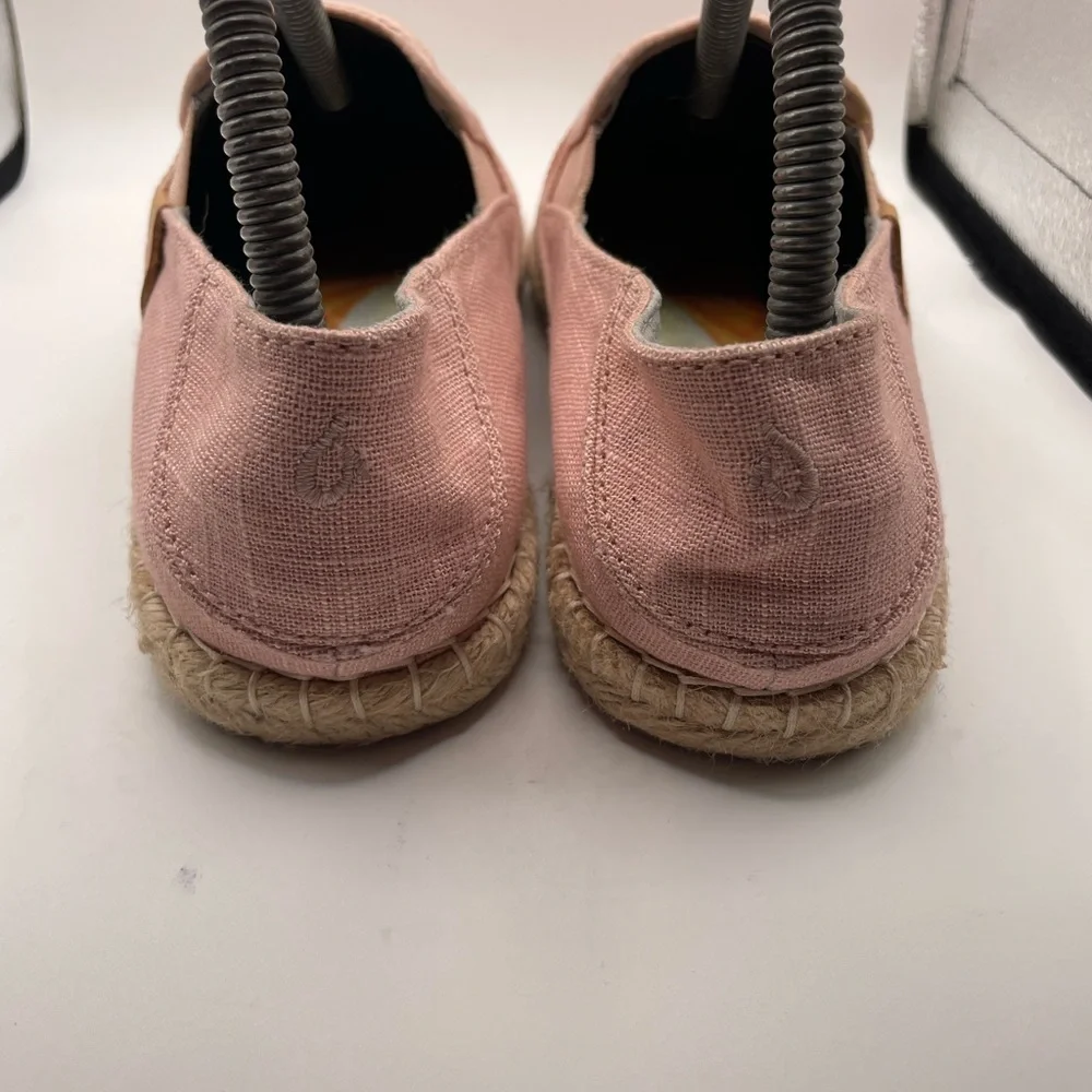 Olukai Kaula Pa’a Kapa Pink Espadrille Slip-On Shoes size 7